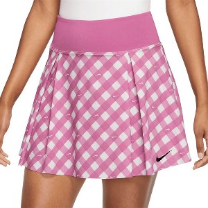 [나이키 여성용 드라이-핏 클럽 프린트 테니스 스커트] NIKE Women`s Dri-FIT Club Printed Tennis Skirt - Cosmic Fuchsia