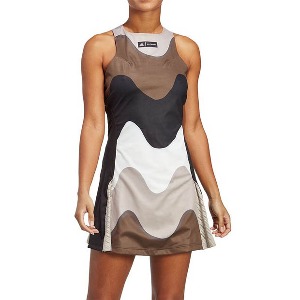 [아디다스 여성용 Marimekko 테니스 드레스] adidas Women&#039;s Marimekko Premium Tennis Dress - Multicolor and Black