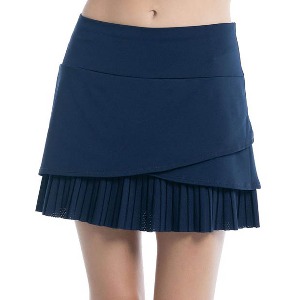 [럭키인러브 여성용 Cool Urbana Core All Ball 테니스 스커트] LUCKY IN LOVE Women`s Cool Urbana Core All Ball  Tennis Skirt - Midnight