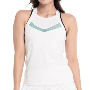 [럭키인러브 여성용 Cool Urbana V.I.P. 테니스 탱크] LUCKY IN LOVE Women`s Cool Urbana V.I.P.  Tennis Tank - White