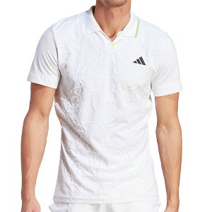 [아디다스 남성용 에어로레디 프리리프트 테니스 폴로] adidas Men&#039;s AeroReady FreeLift Tennis Polo - White