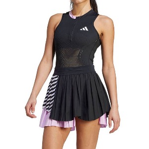 [아디다스 여성용 에어로레디 모듈라 프로 테니스 레오타드와 스커트] adidas Women&#039;s Aero Ready Modular Pro Tennis Leotard with Skirt - Black