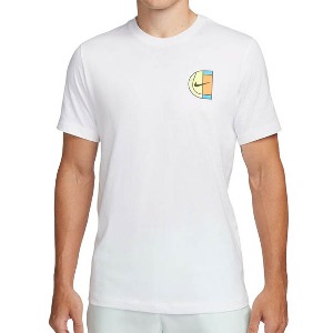 [나이키 남성용 코트 그래픽 티셔츠] NIKE Men`s Court Graphic Tee Shirt - White