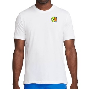 [나이키 남성용 오픈 코트 드라이-핏 티셔츠] NIKE Men`s Open Court Dri-Fit Tee Shirt - White