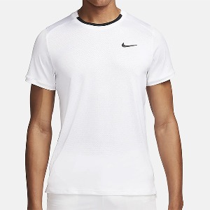 [나이키 남성용 드라이-핏  어드밴티지 테니스 상의] NIKE Men&#039;s Dri-Fit Advantage Tennis Top - White
